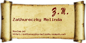Zathureczky Melinda névjegykártya